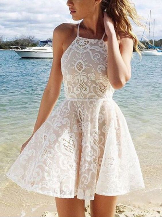 Short White Graduation Dresses Juniors